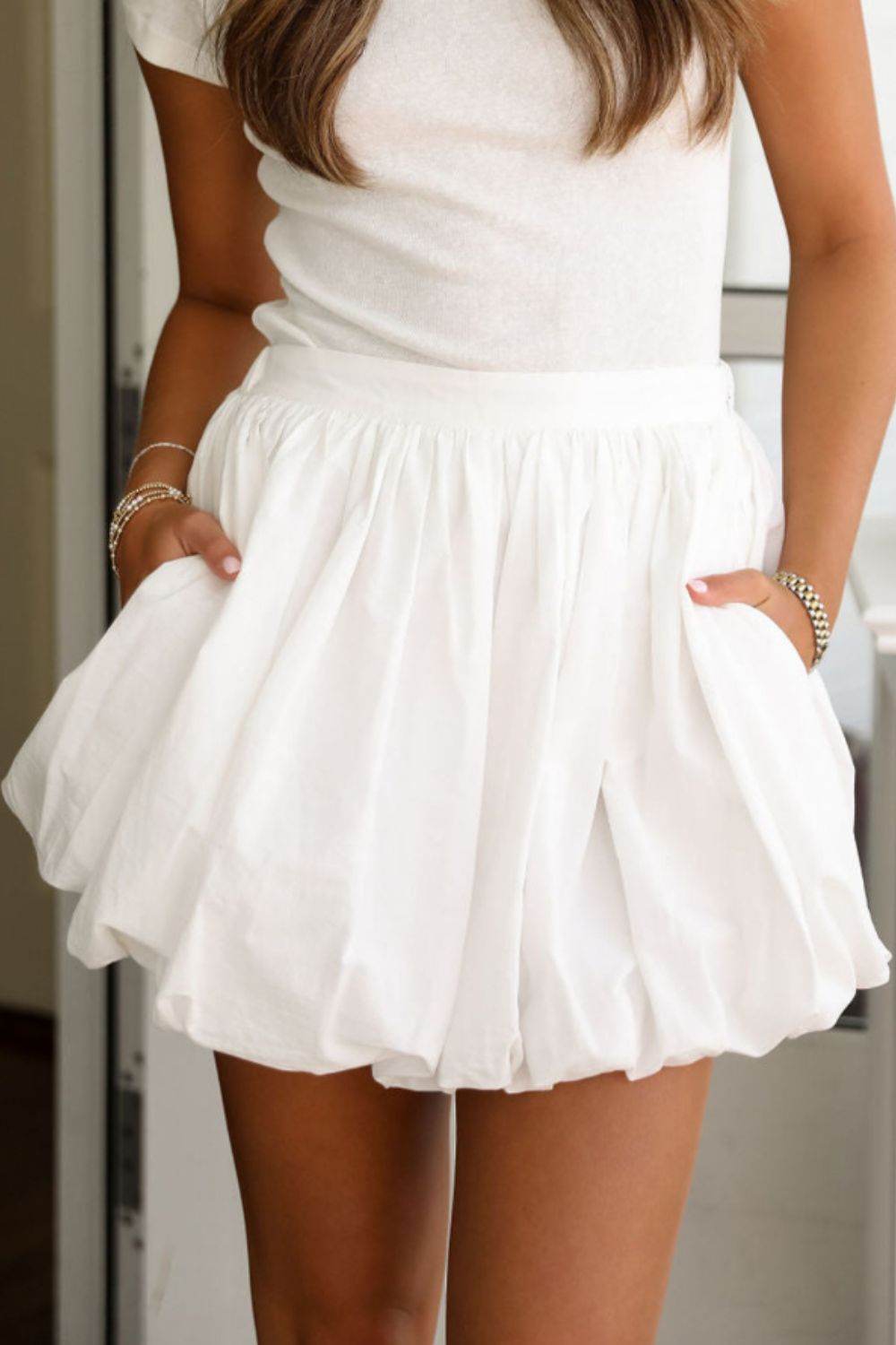 Bubble Mini Skirt with Pockets - UnLaced Boutique