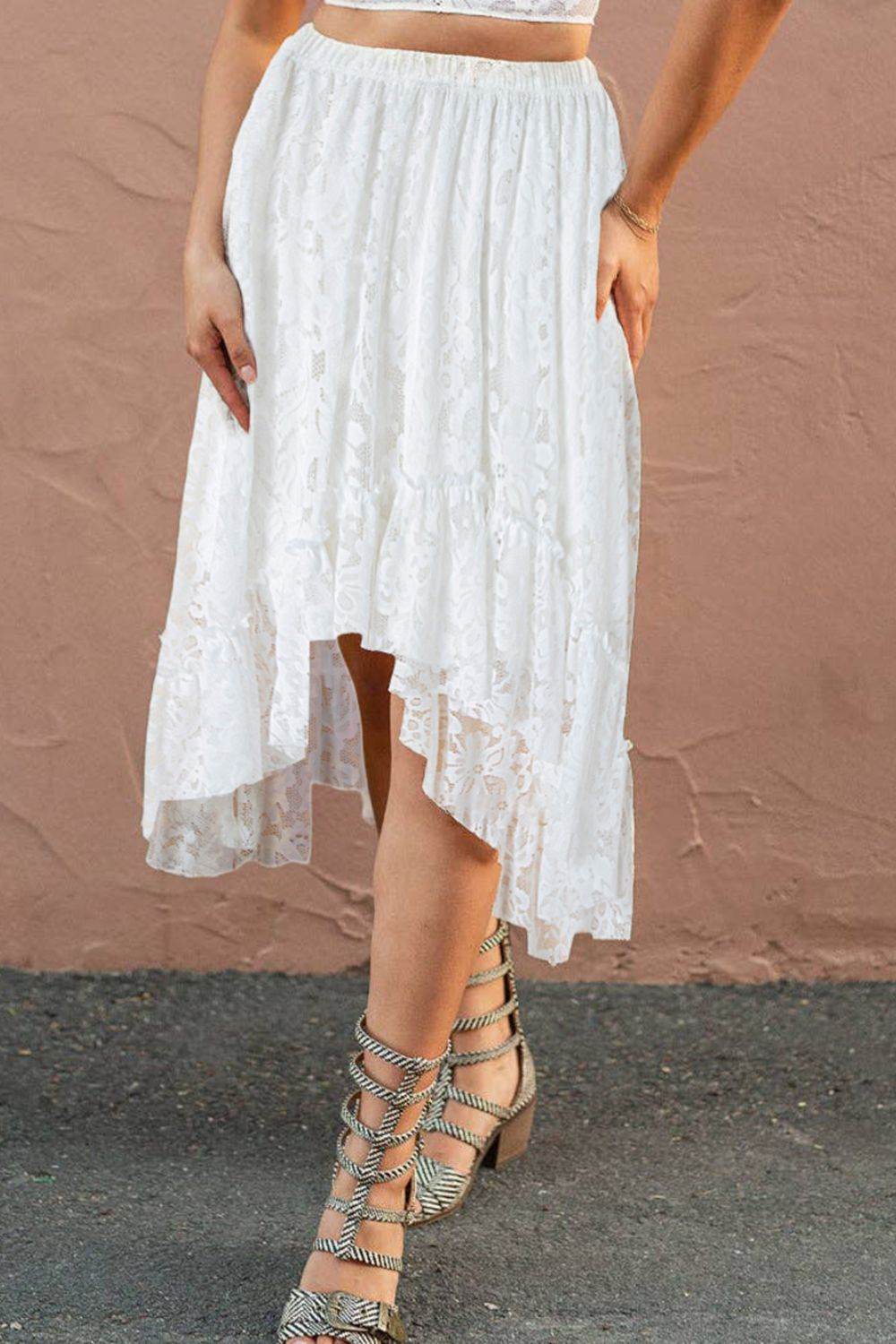 Lace High-Low Skirt - UnLaced Boutique