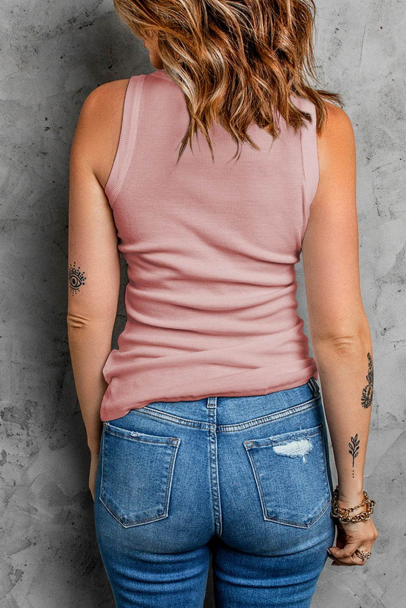 Solid Round Neck Tank - UnLaced Boutique