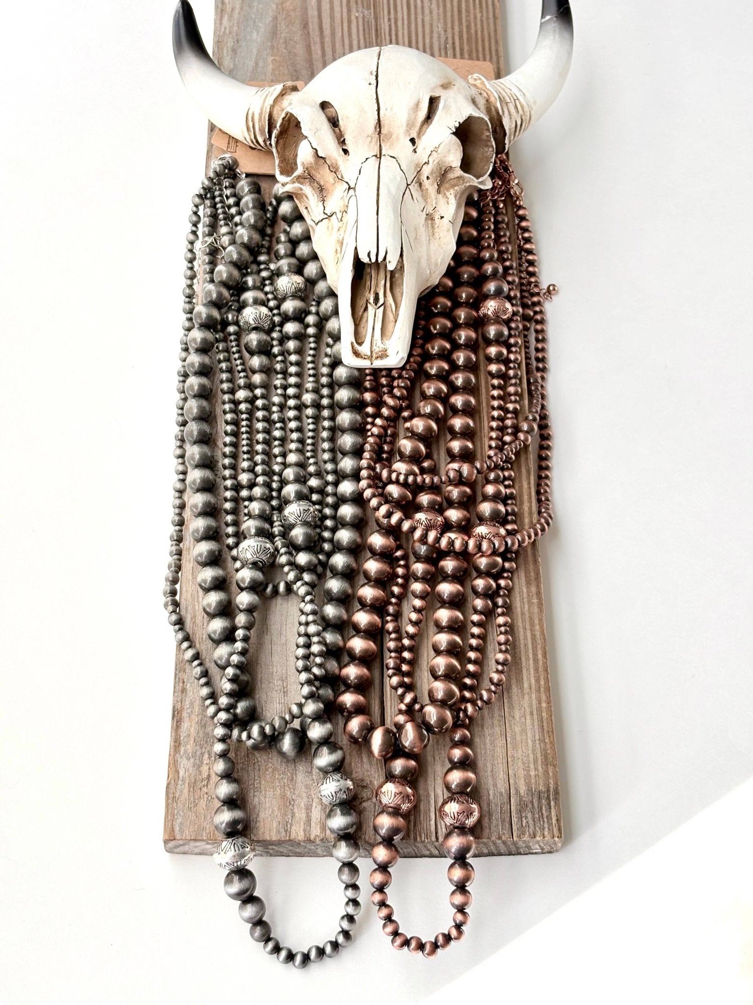 5pc Layered Western Style Navajo Pearl Bead Necklace Set - UnLaced Boutique