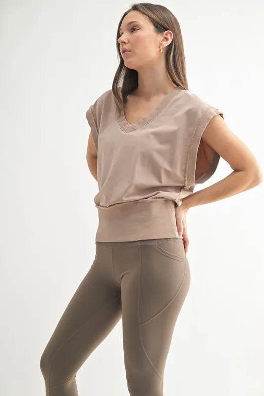 MONO B Vintage V-Neck Vest - UnLaced Boutique