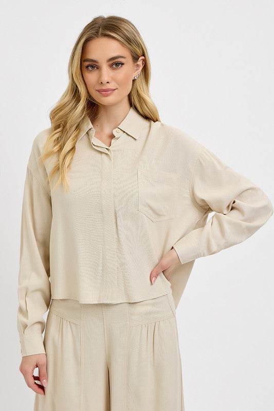 RISEN Button Down Long Sleeve Shirt - UnLaced Boutique
