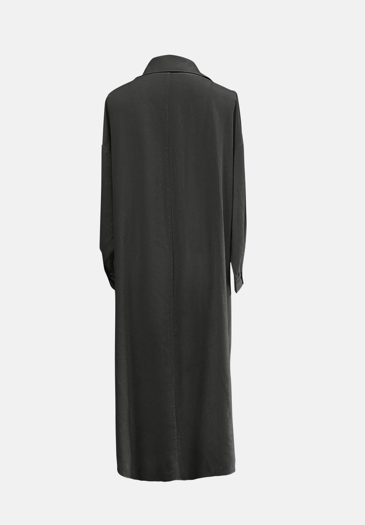 Full Size High-Low Collared Neck Long Sleeve Shirt - UnLaced Boutique