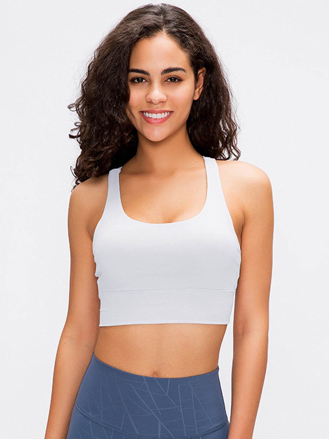 Millennia Crisscross Scoop Neck Active Tank - UnLaced Boutique