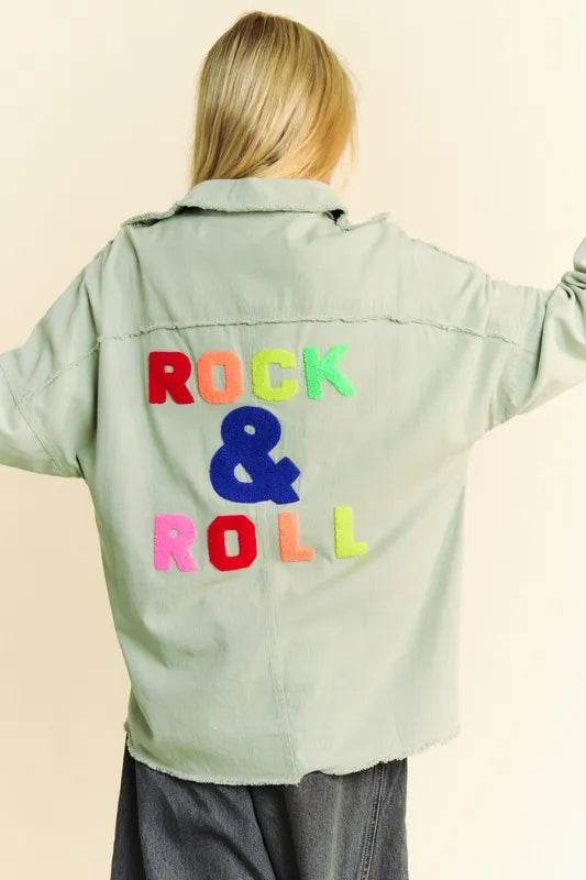 Davi & Dani Multi Color Rock & Roll Fringed Hem Loose Fit Shacket - UnLaced Boutique