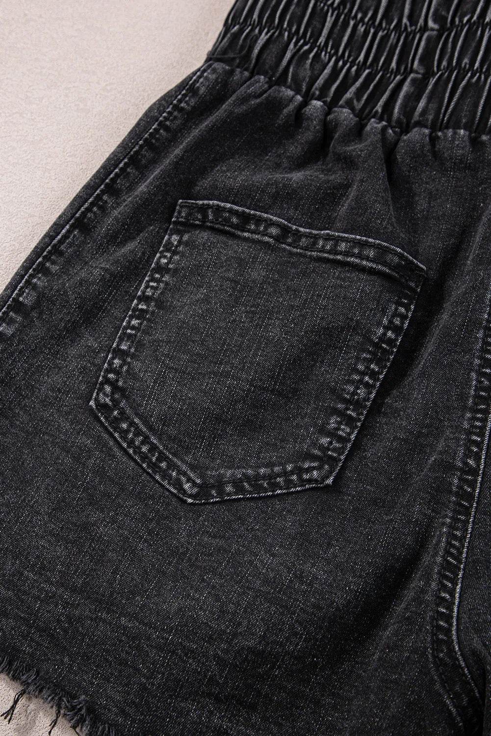 High Waist Raw Hem Denim Shorts - UnLaced Boutique