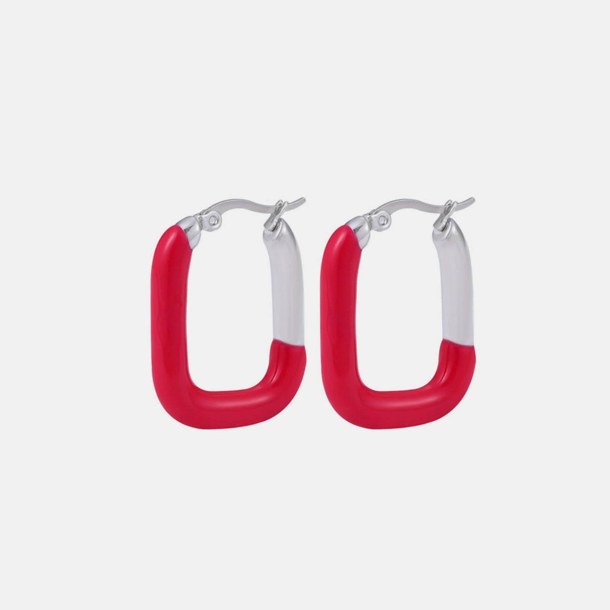 Stainless Steel Drip Oil Contrast Earring - UnLaced Boutique