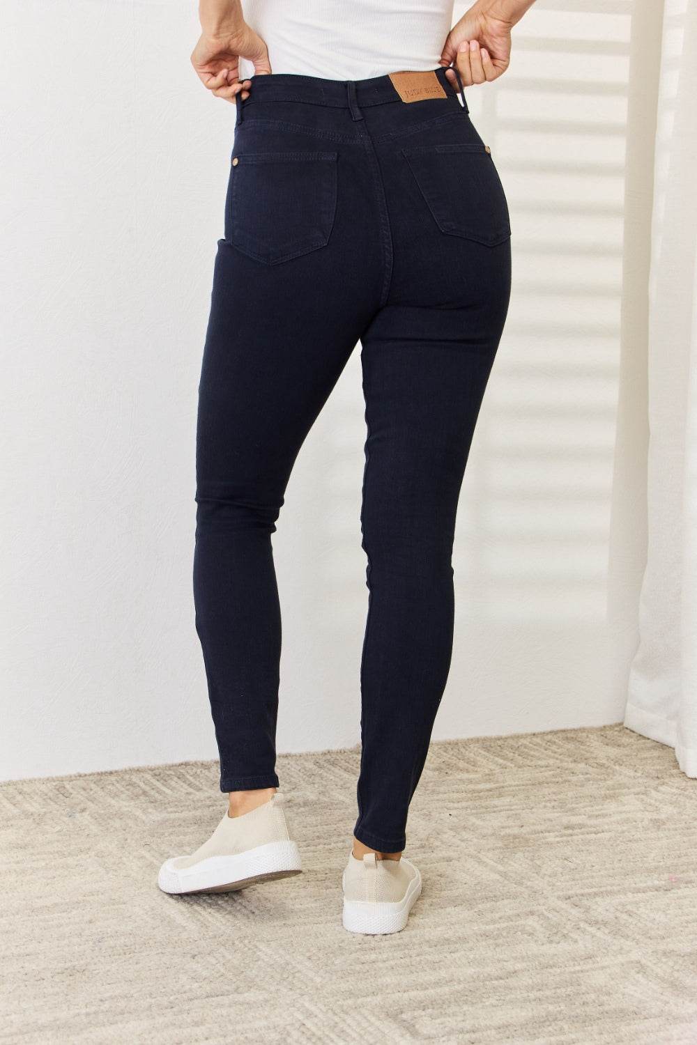 Judy Blue Full Size Garment Dyed Tummy Control Skinny Jeans - UnLaced Boutique
