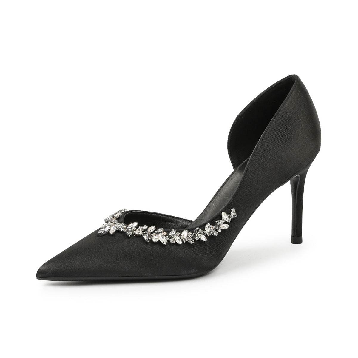 Rhinestone Point Toe Stiletto Pumps - UnLaced Boutique