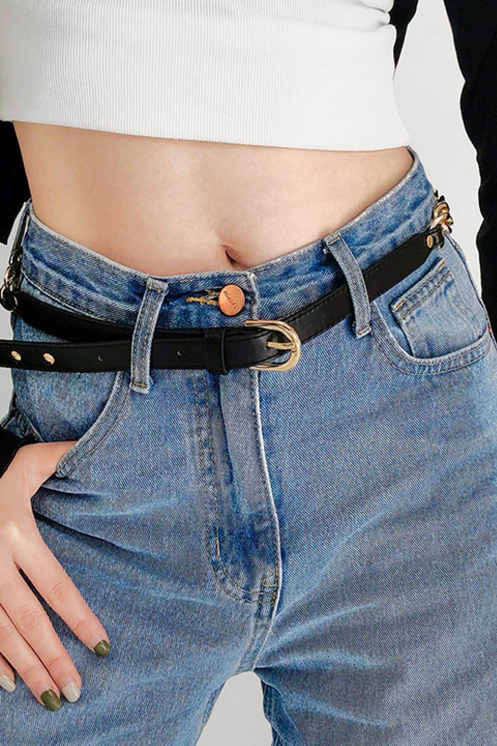 PU Leather Chain Belt - UnLaced Boutique