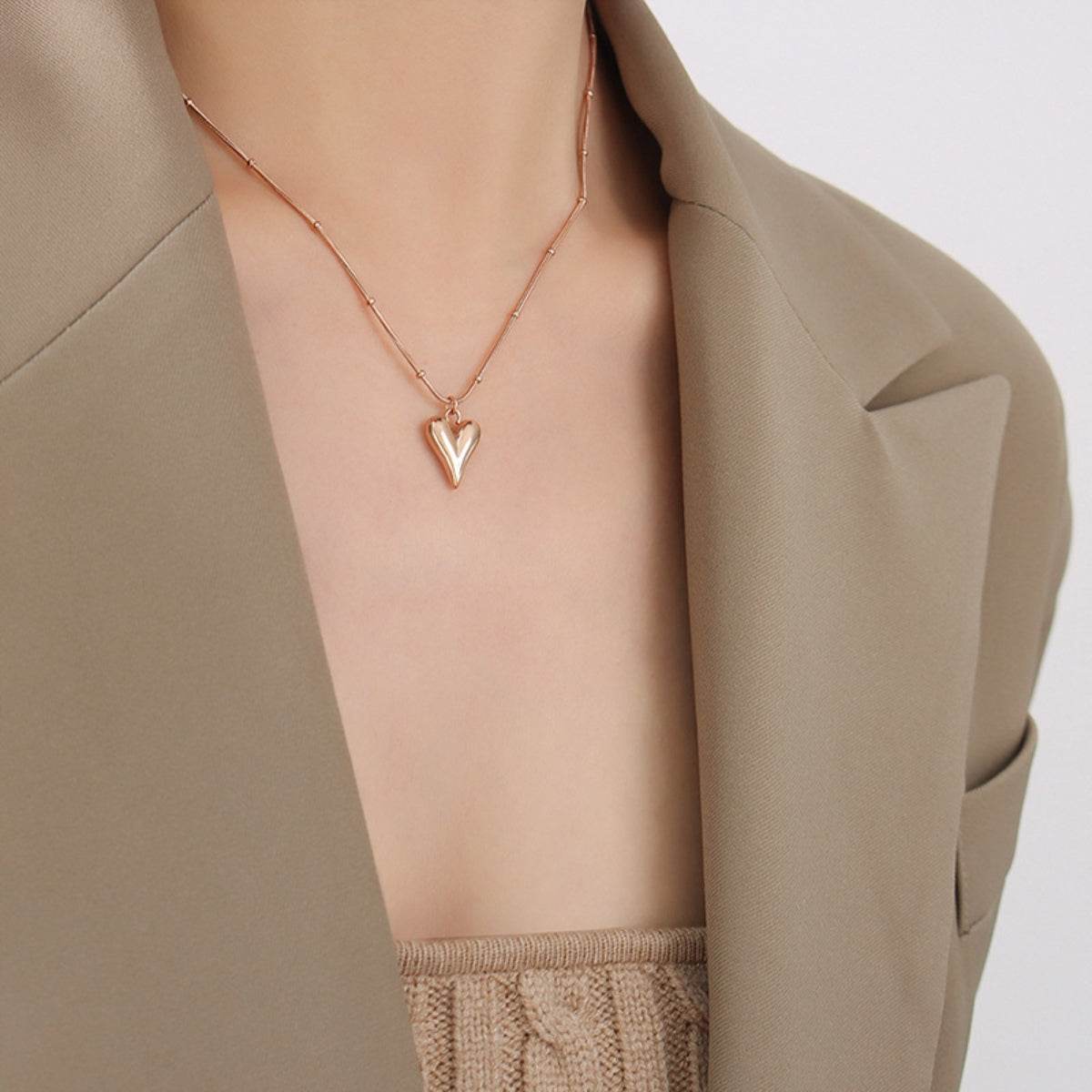 Titanium Steel Heart Pendant Necklace - UnLaced Boutique