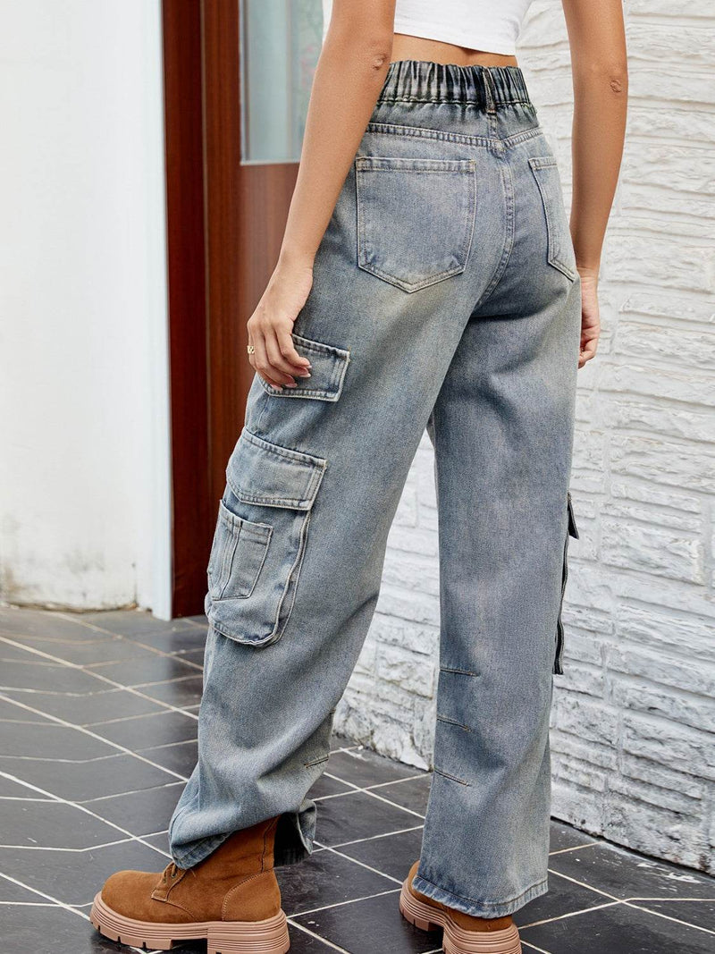 Washed Jeans with Pockets - UnLaced Boutique