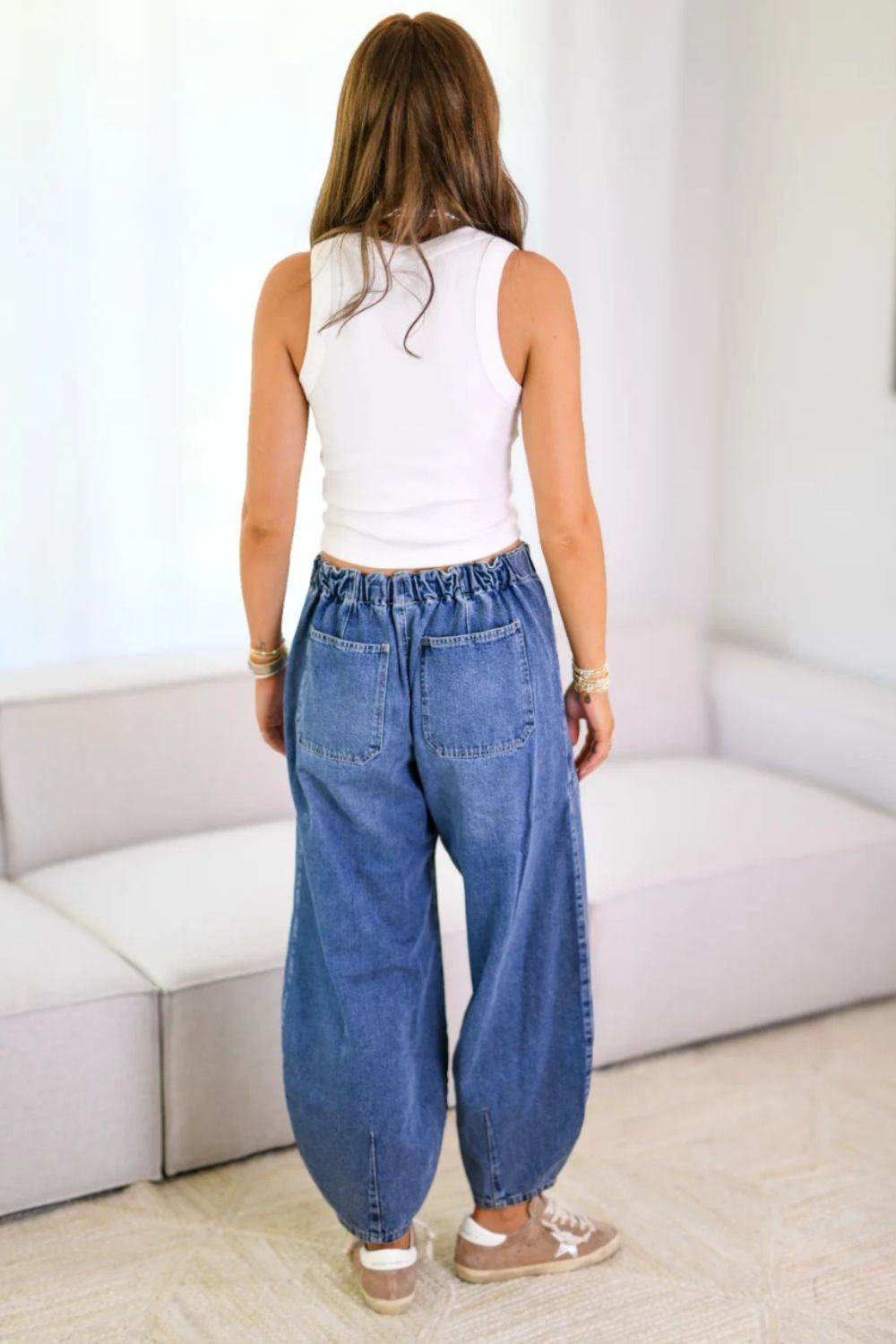 Drawstring Jeans with Pockets - UnLaced Boutique