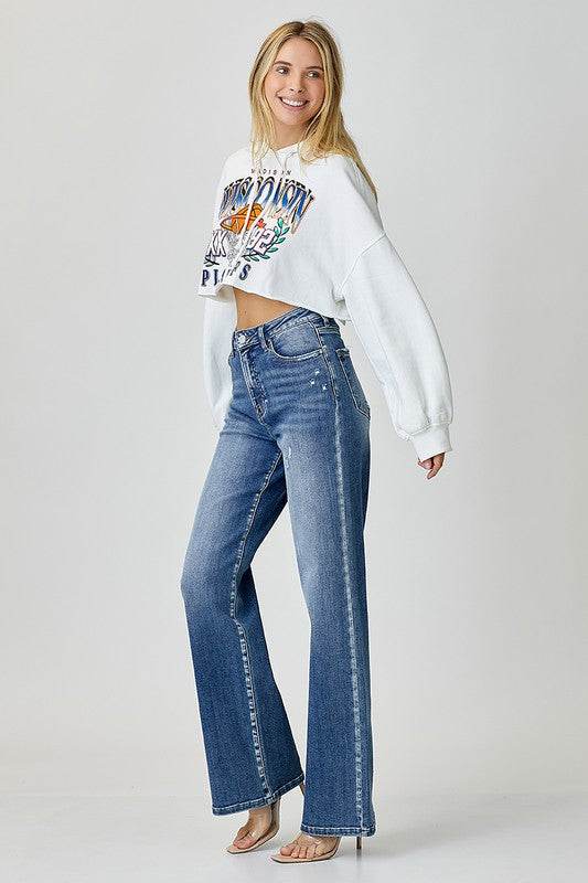 RISEN High Waist Jeans with Pockets - UnLaced Boutique
