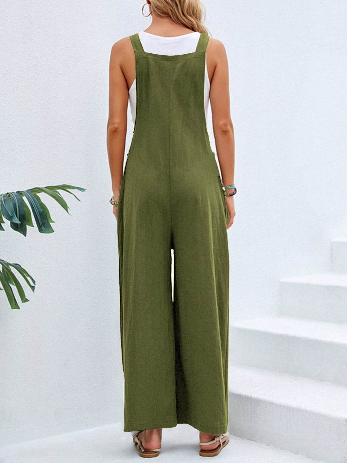 Full Size Square Neck Wide Strap Overalls - UnLaced Boutique