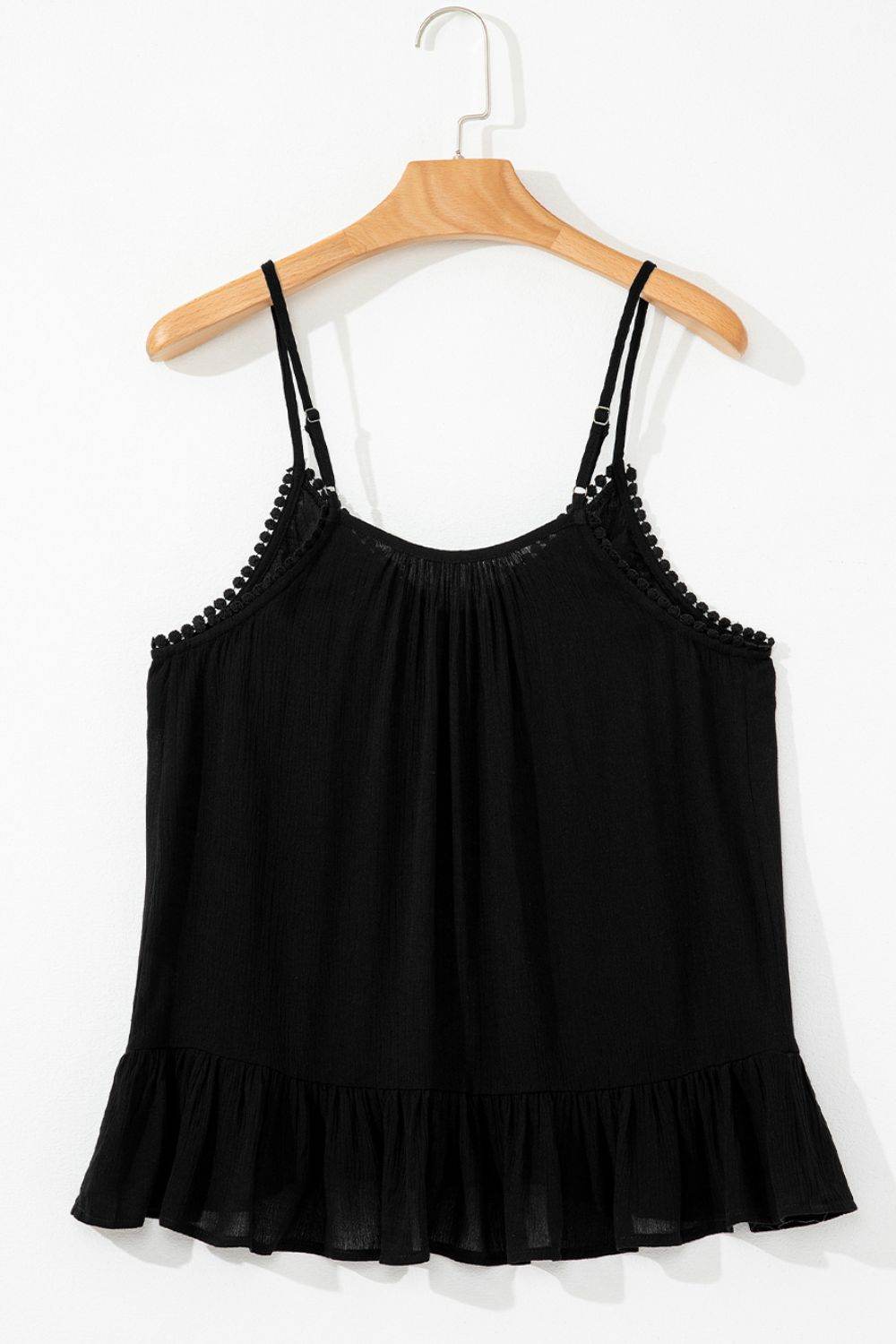 Floral Ruffled Hem Embroidery Cami - UnLaced Boutique