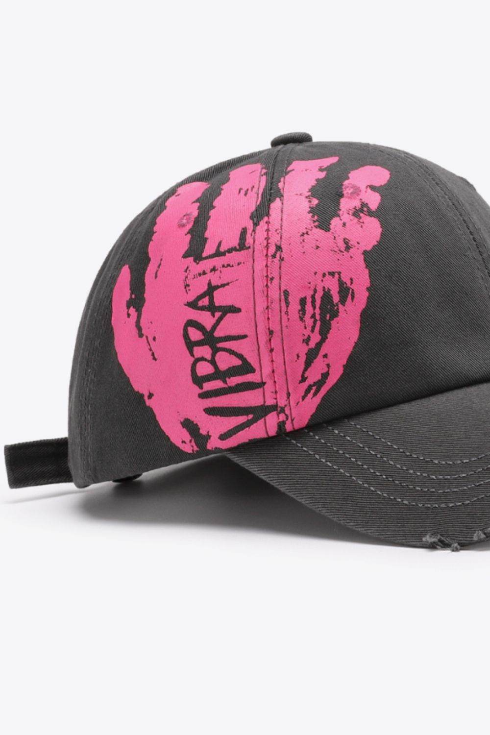 VIBRA Graphic Distressed Adjustable Baseball Cap - UnLaced Boutique
