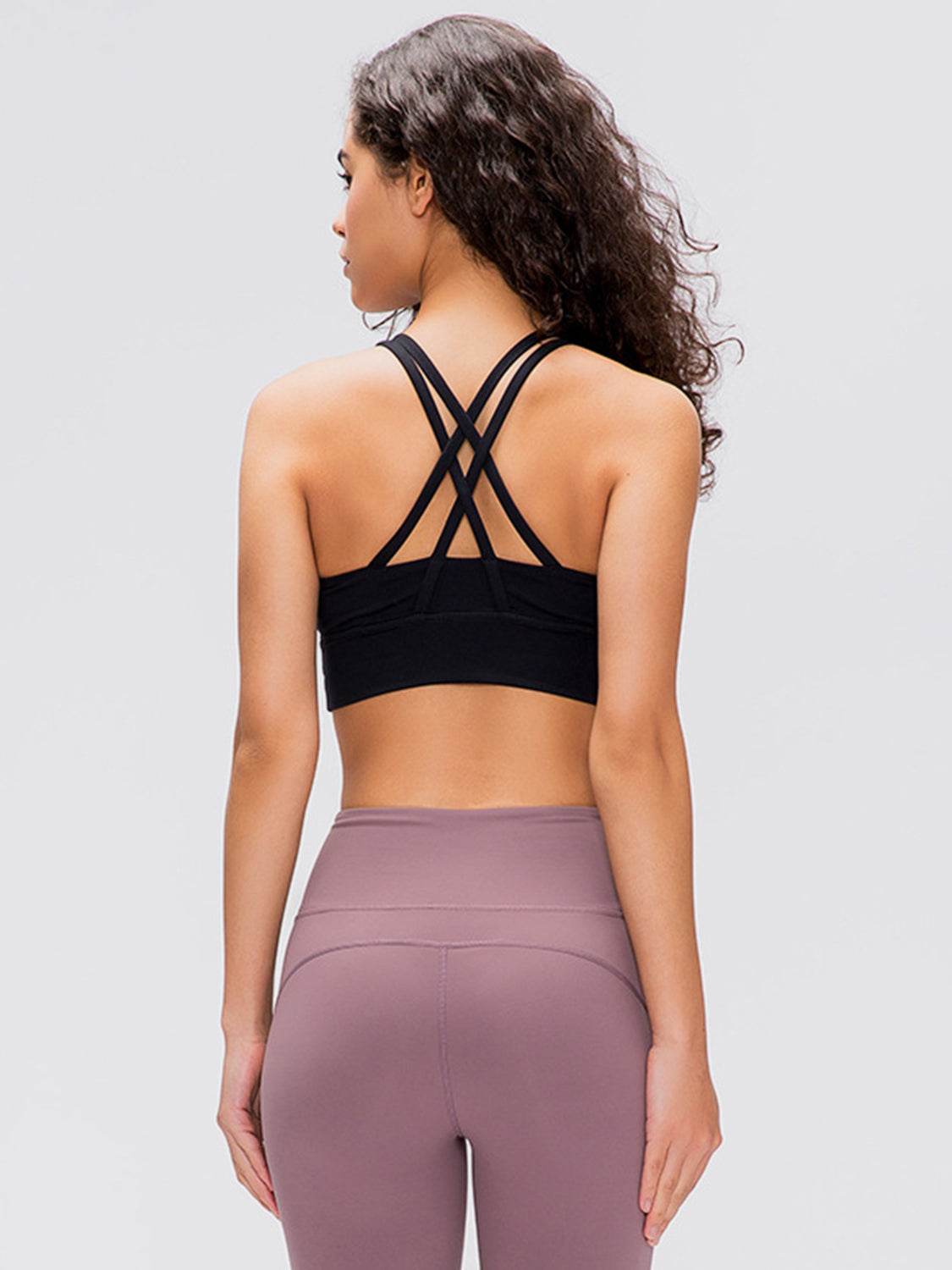 Millennia Crisscross Scoop Neck Active Tank - UnLaced Boutique
