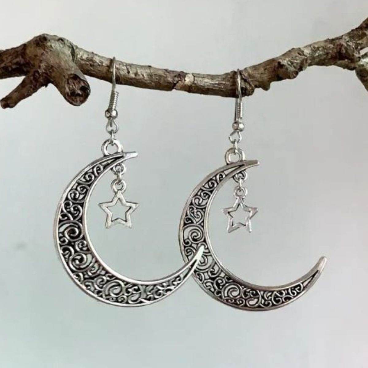 Alloy Cutout Moon Earrings - UnLaced Boutique