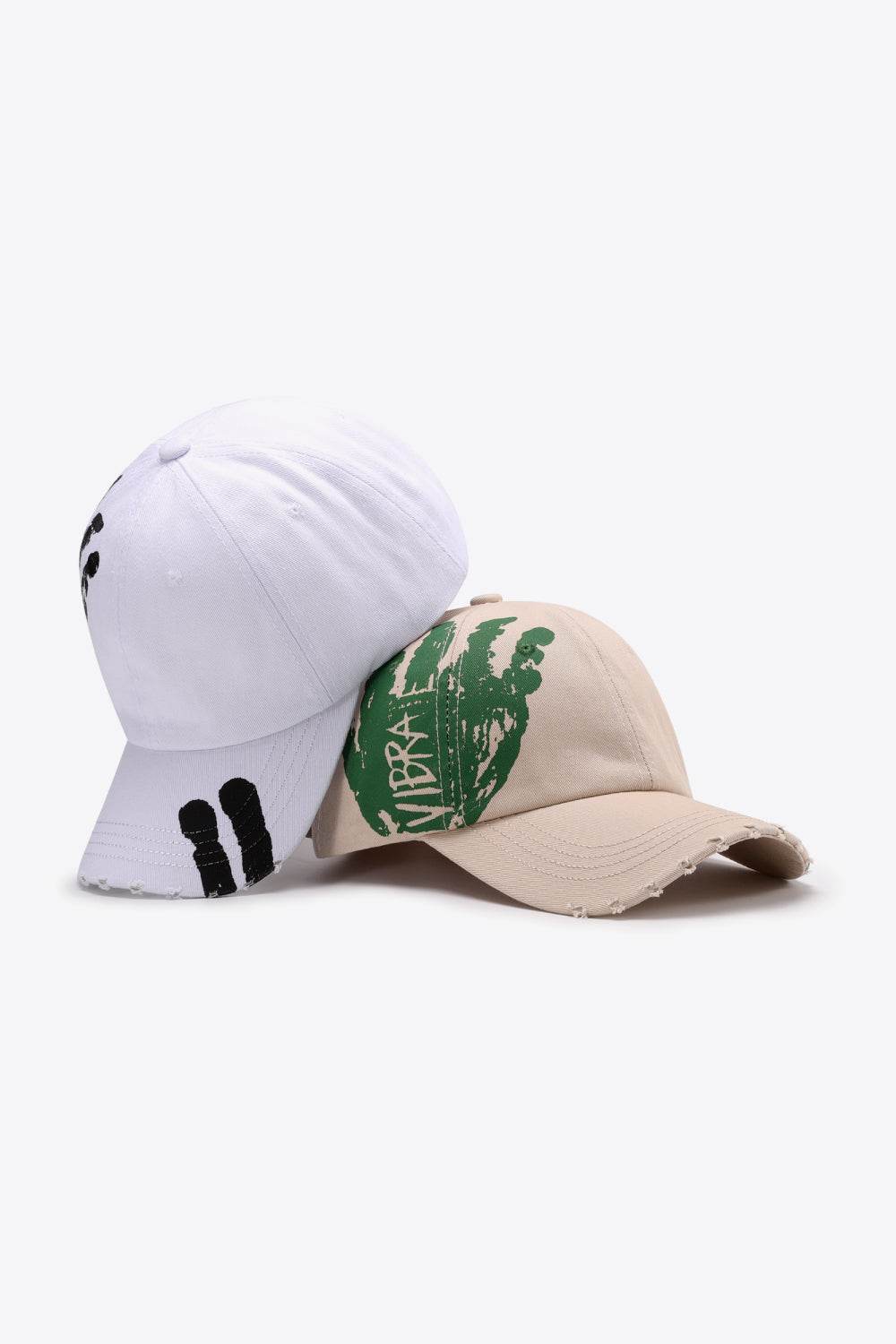 VIBRA Graphic Distressed Adjustable Baseball Cap - UnLaced Boutique