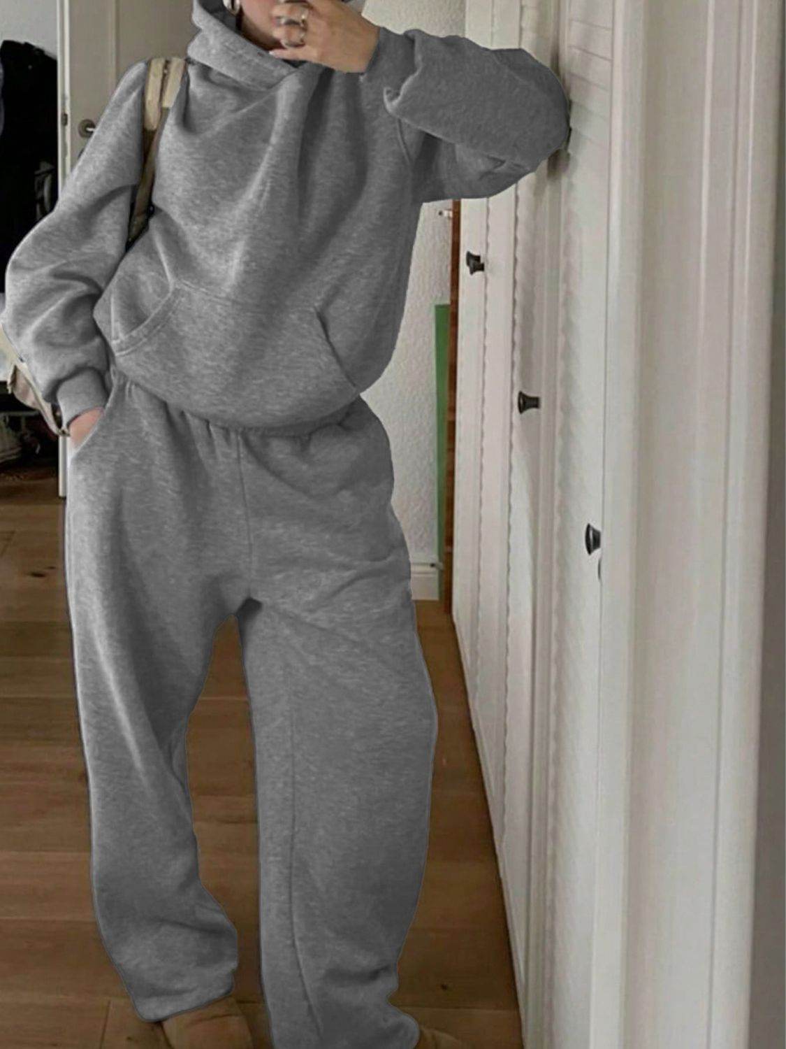 Devine Long Sleeve Hooded Jumpsuit with Pockets - UnLaced Boutique