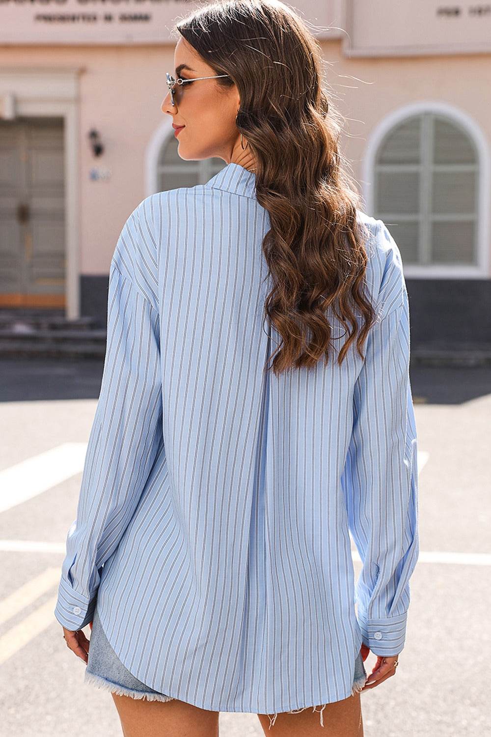 Striped Button Up Long Sleeve Shirt - UnLaced Boutique