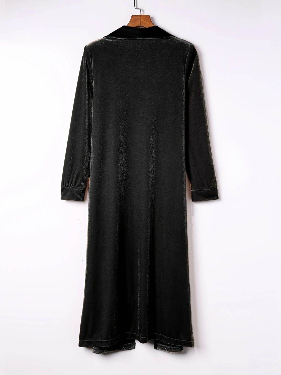Open Front Long Sleeve Coat - UnLaced Boutique