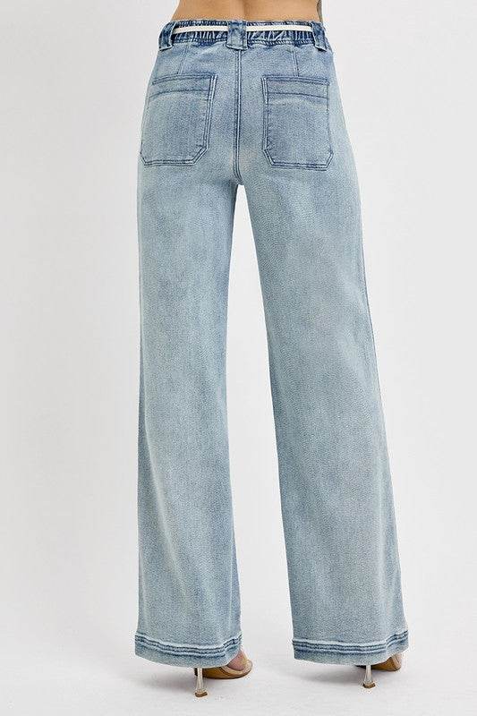 RISEN Full Size Straight Leg Jeans with Pockets Plus Size - UnLaced Boutique
