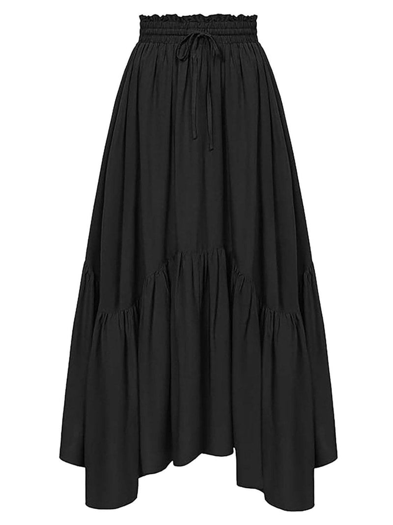 Smocked Waist Band Ruched Layered Skirt - UnLaced Boutique