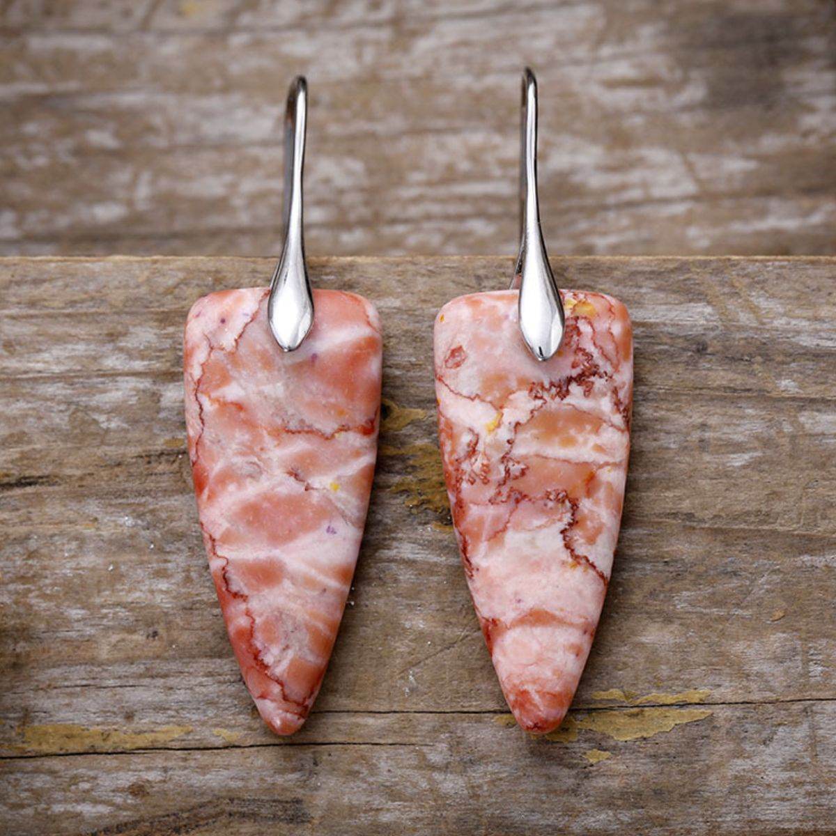 Natural Stone Geometric Shape Earrings - UnLaced Boutique