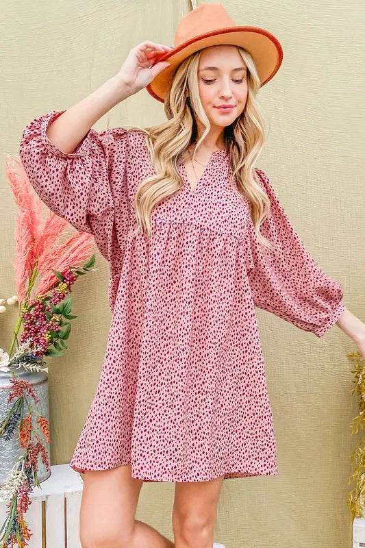 And The Why Leopard Print Baby Doll Mini Dress - UnLaced Boutique