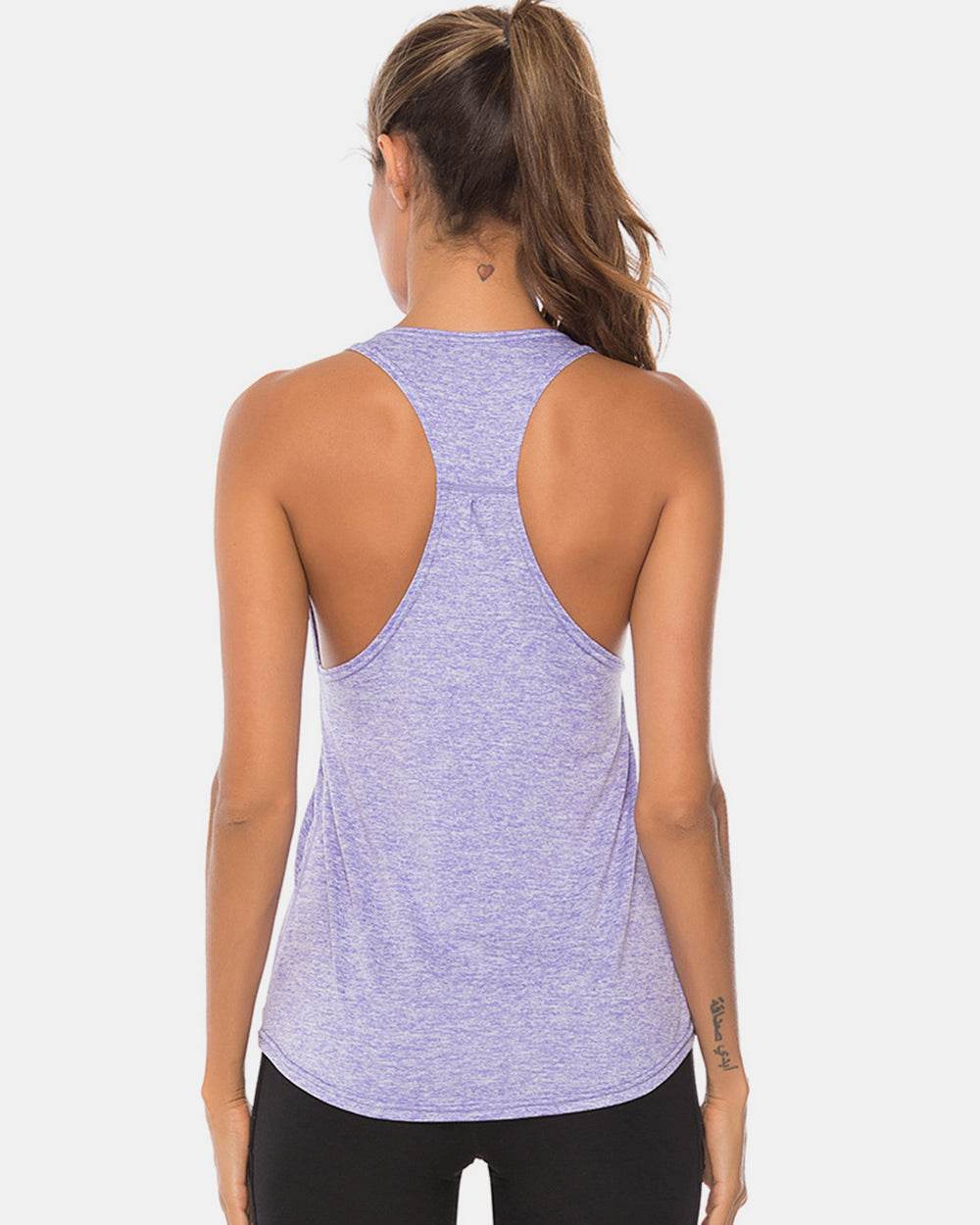 Full Size Scoop Neck Wide Strap Active Tank - UnLaced Boutique