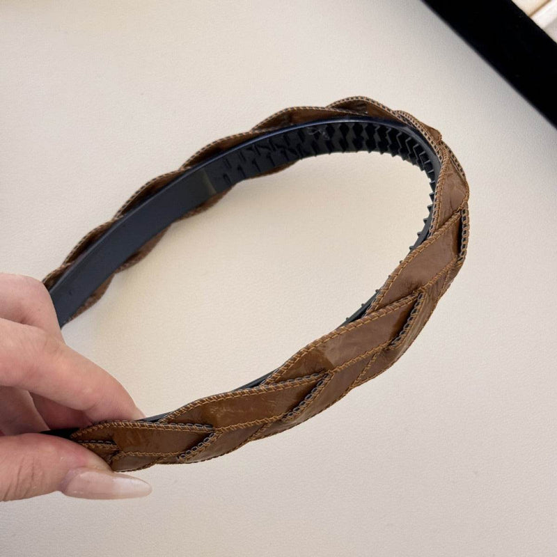 PU Leather Braided Hair Headband - UnLaced Boutique