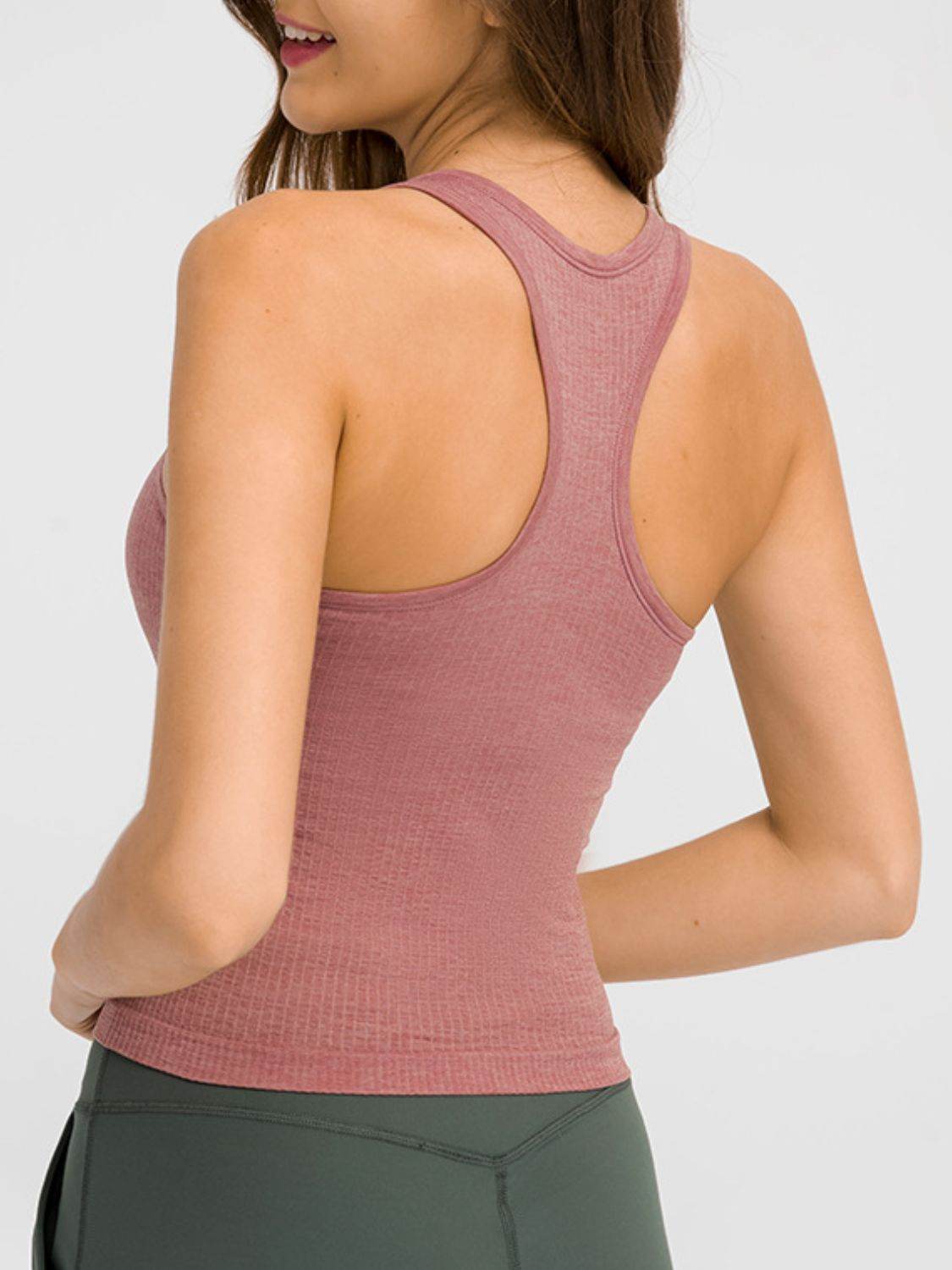 Millennia Round Neck Racerback Active Tank - UnLaced Boutique