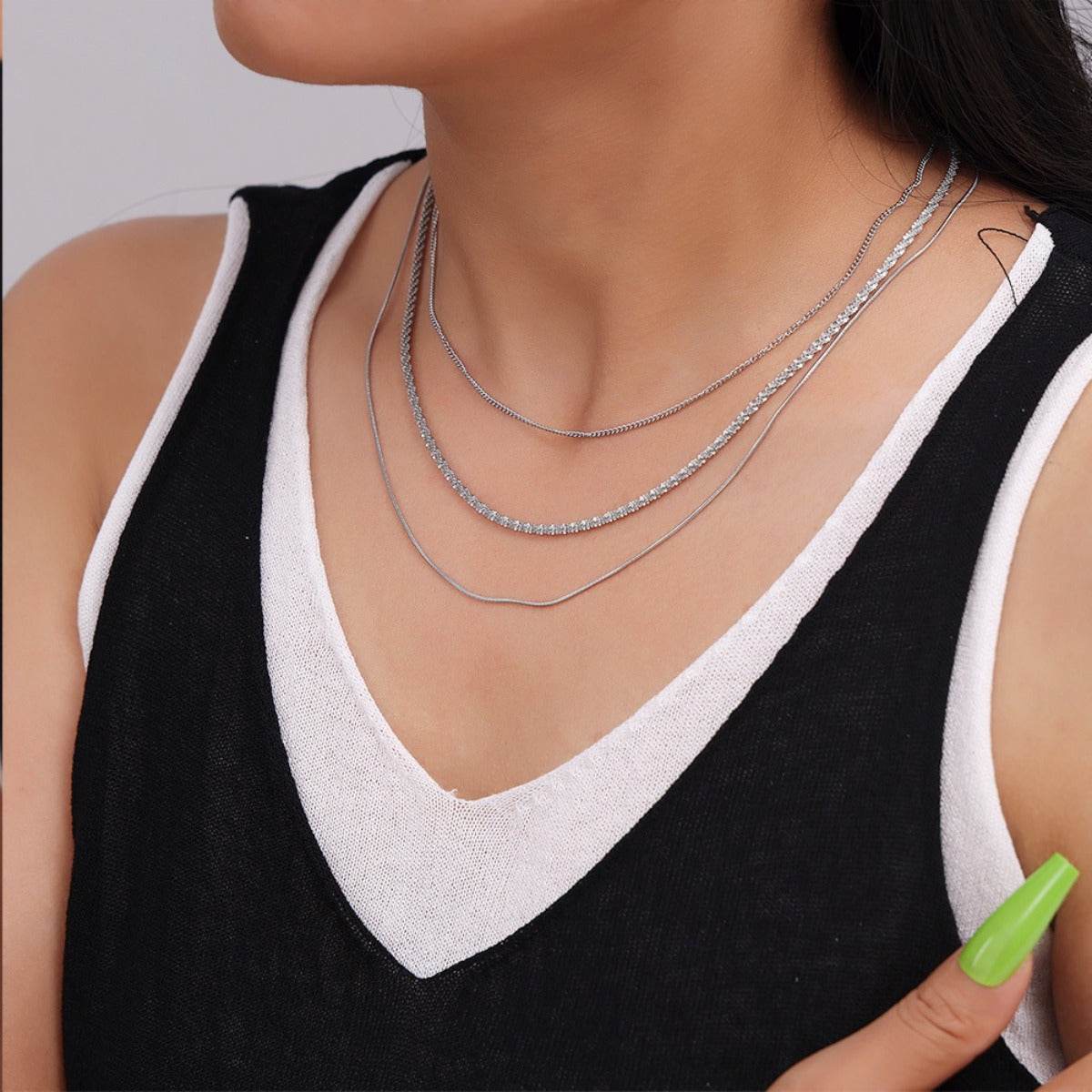 Titanium Steel Three-Layered Necklace - UnLaced Boutique