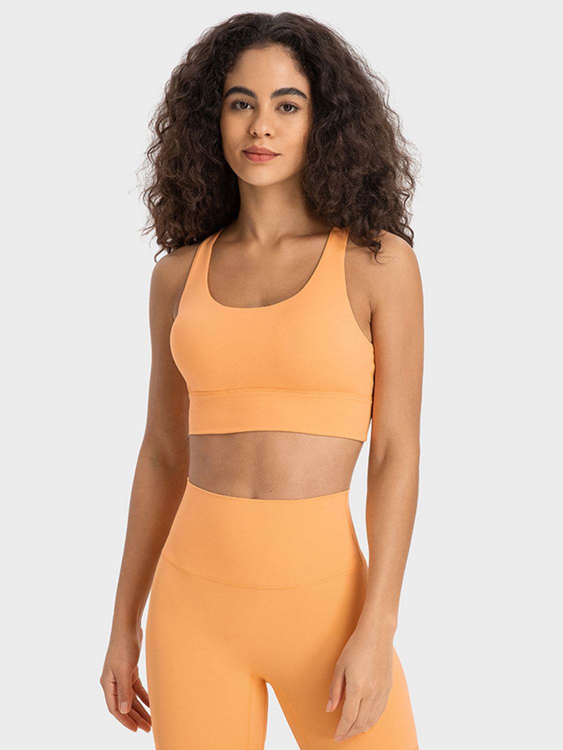 Millennia Crisscross Scoop Neck Active Tank - UnLaced Boutique