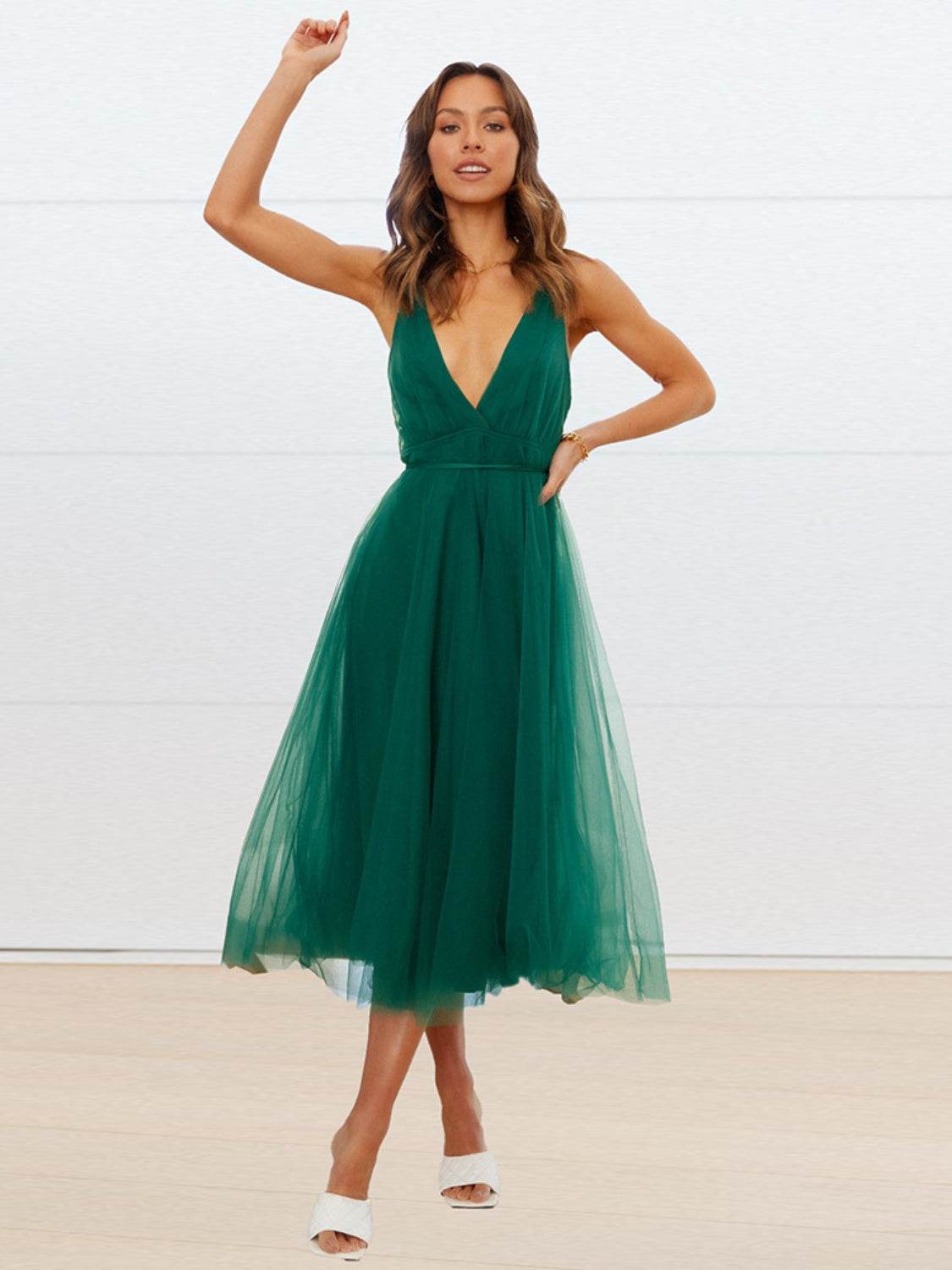 Backless Crisscross Sleeveless Midi Dress - UnLaced Boutique