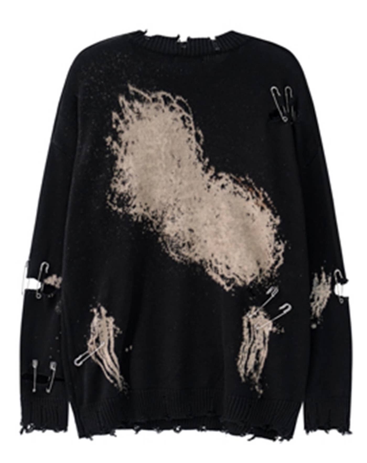 Distressed Pattern Sweater