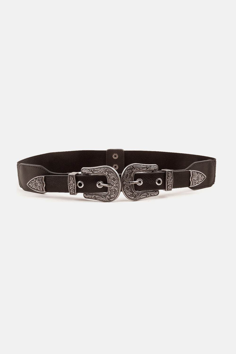 Symmetrical Zinc Alloy Buckle PU Leather Belt - UnLaced Boutique