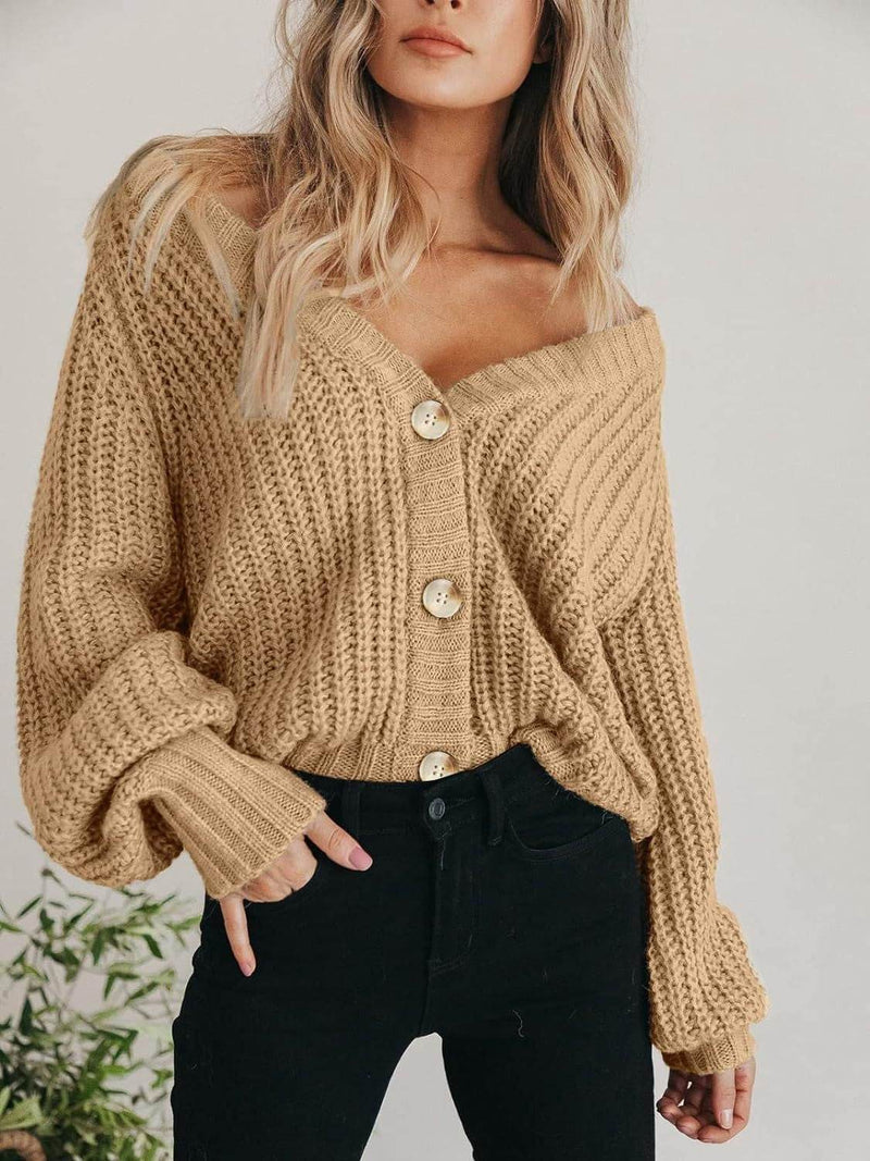 Button Up Long Sleeve Cardigan - UnLaced Boutique