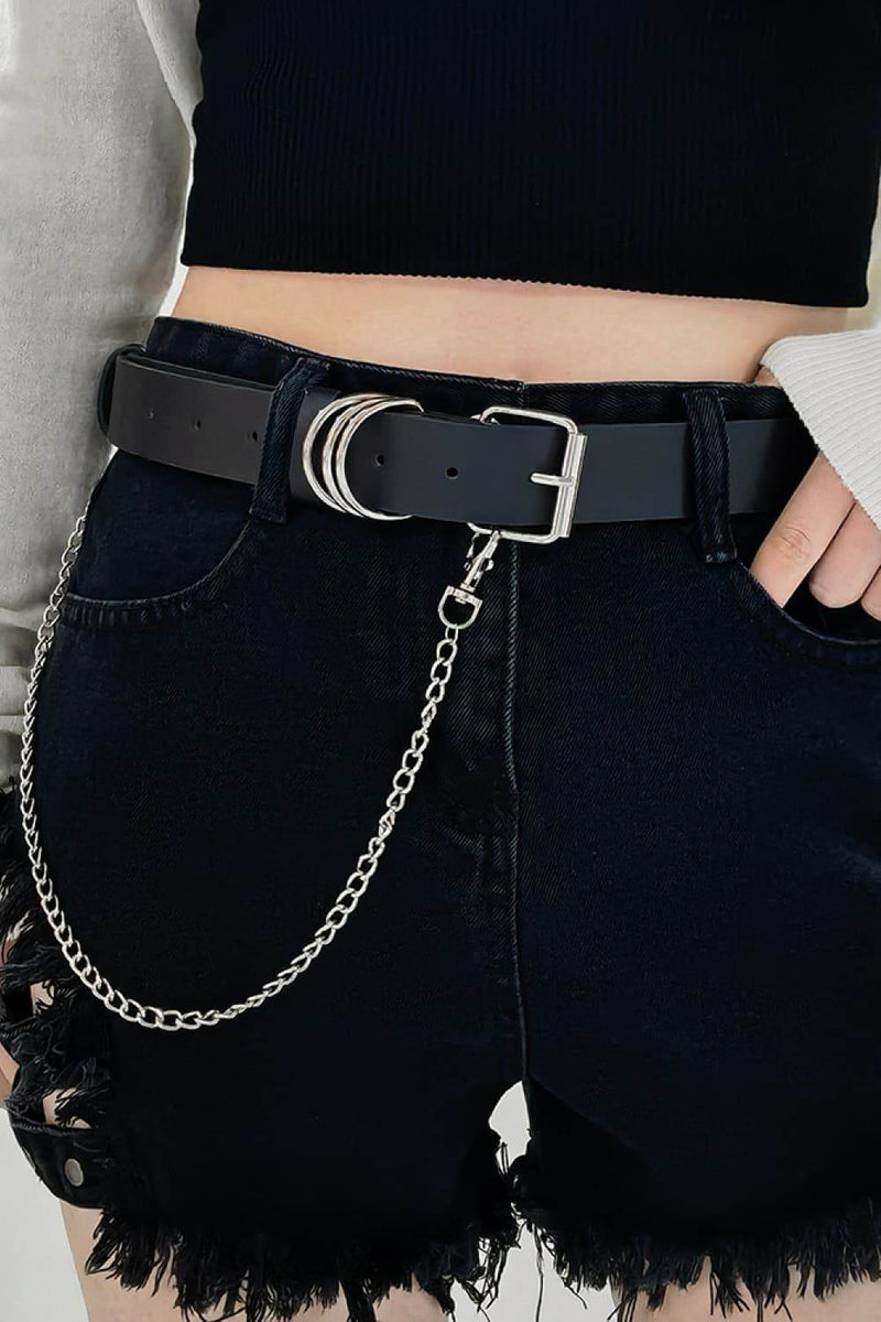 PU Leather Alloy Chain Belt - UnLaced Boutique