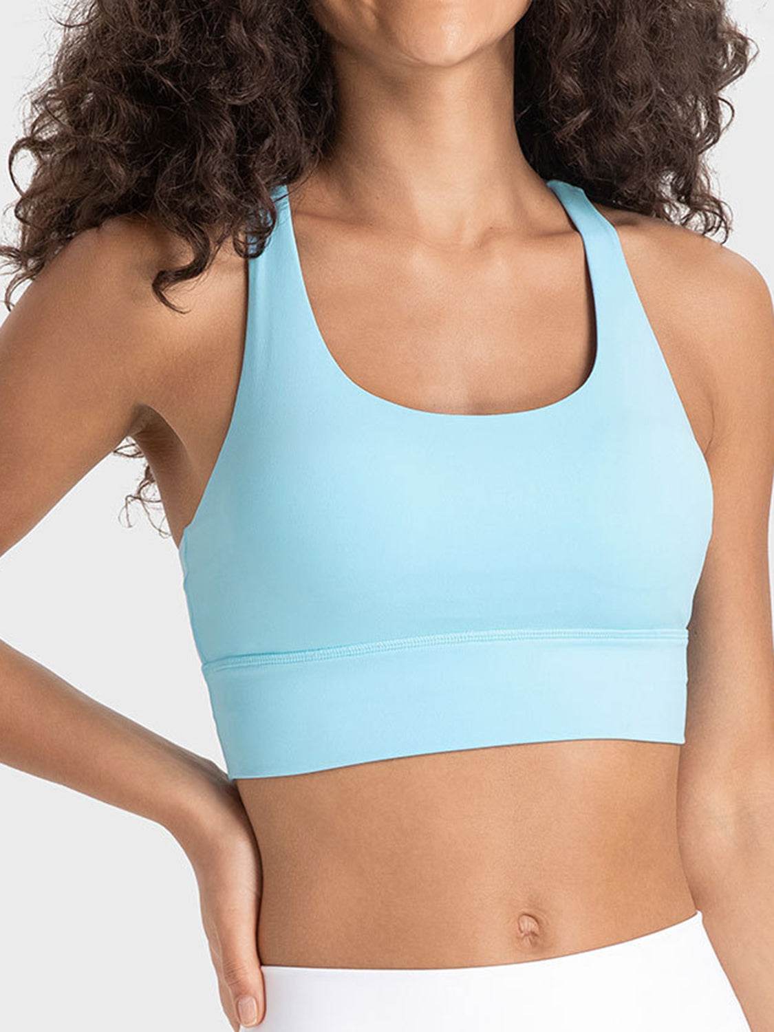 Millennia Crisscross Scoop Neck Active Tank - UnLaced Boutique