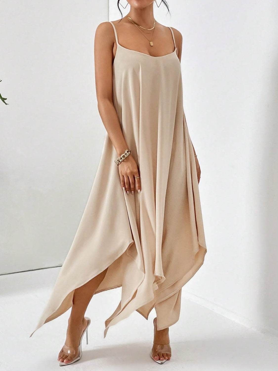 Scoop Neck Midi Cami Dress - UnLaced Boutique