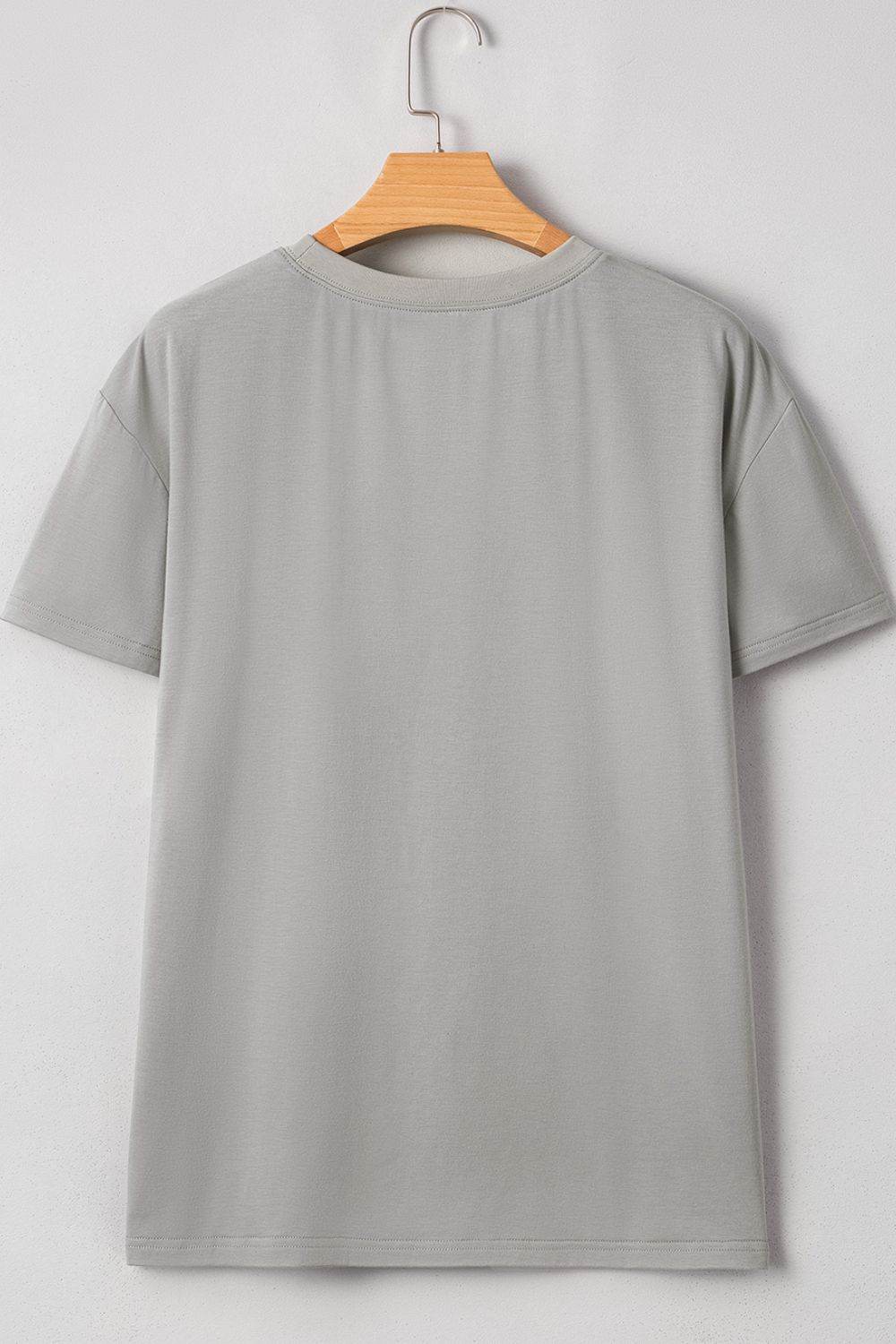 Letter Graphic Round Neck Short Sleeve T-Shirt - UnLaced Boutique