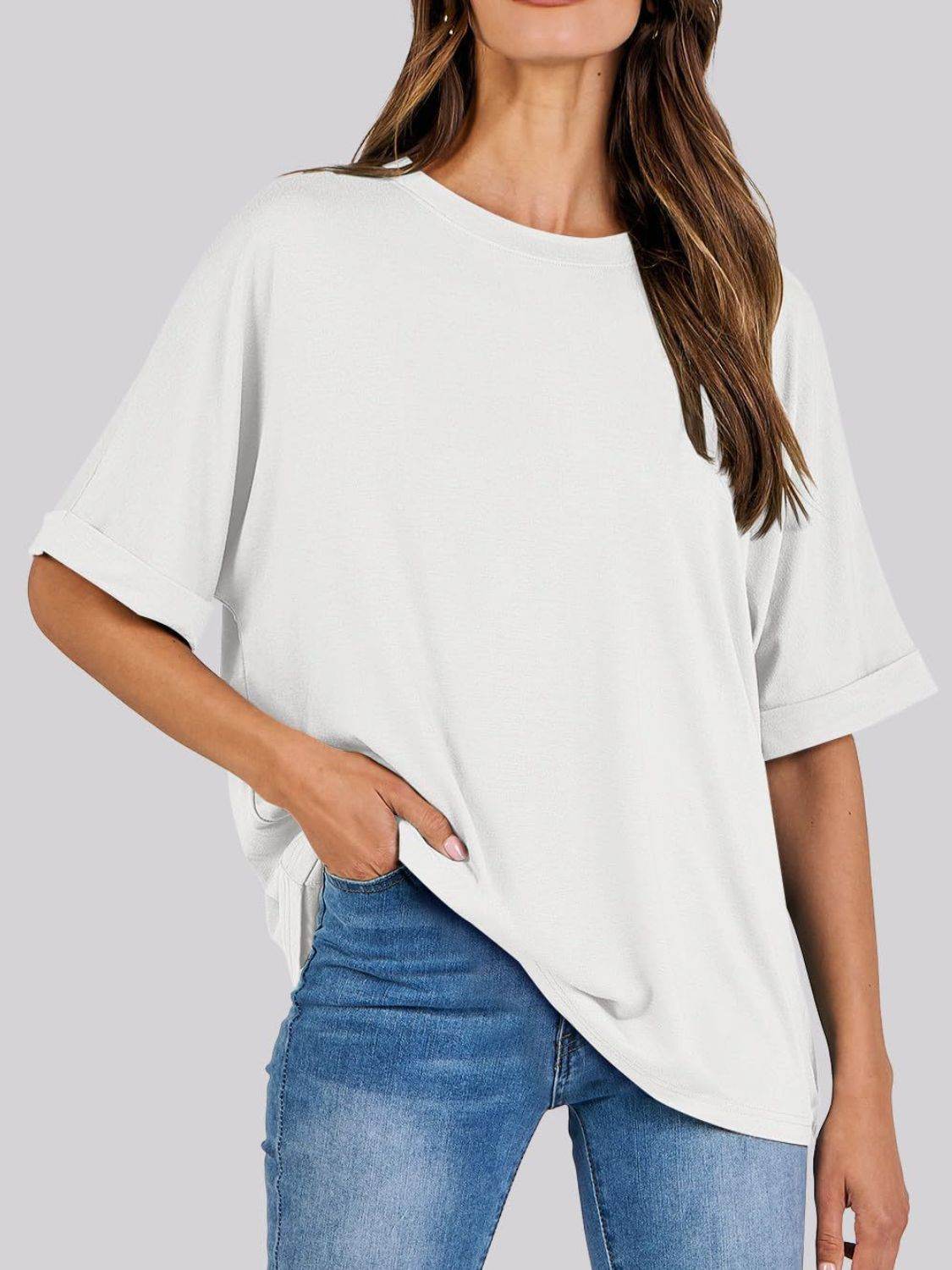 Round Neck Half Sleeve T-Shirt - UnLaced Boutique