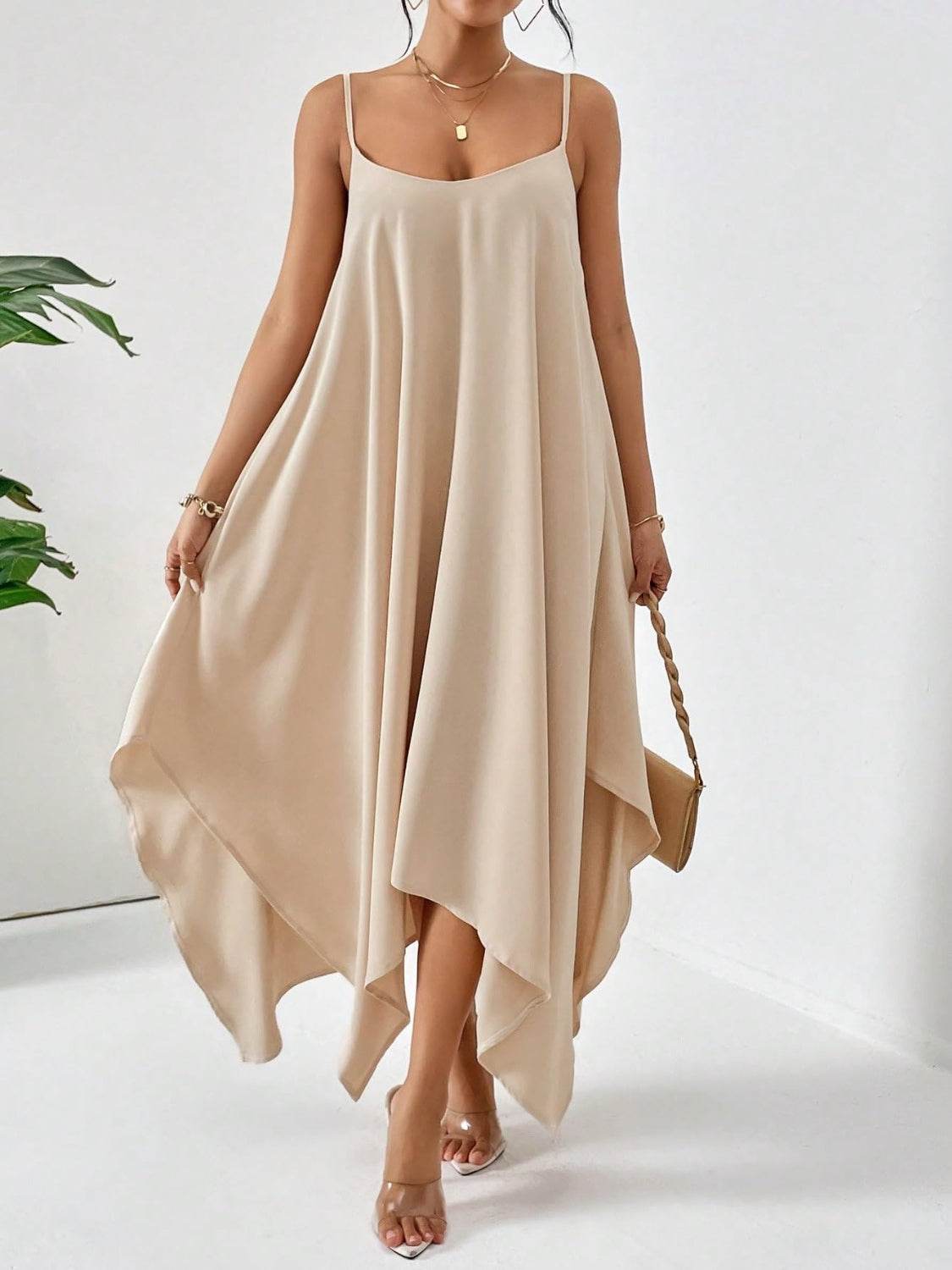 Scoop Neck Midi Cami Dress - UnLaced Boutique