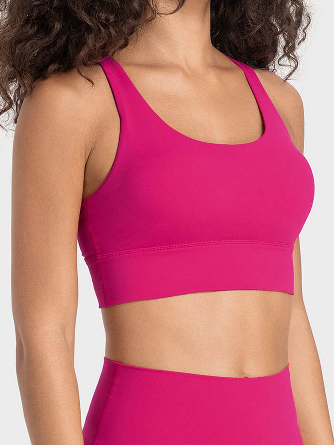 Millennia Crisscross Scoop Neck Active Tank - UnLaced Boutique