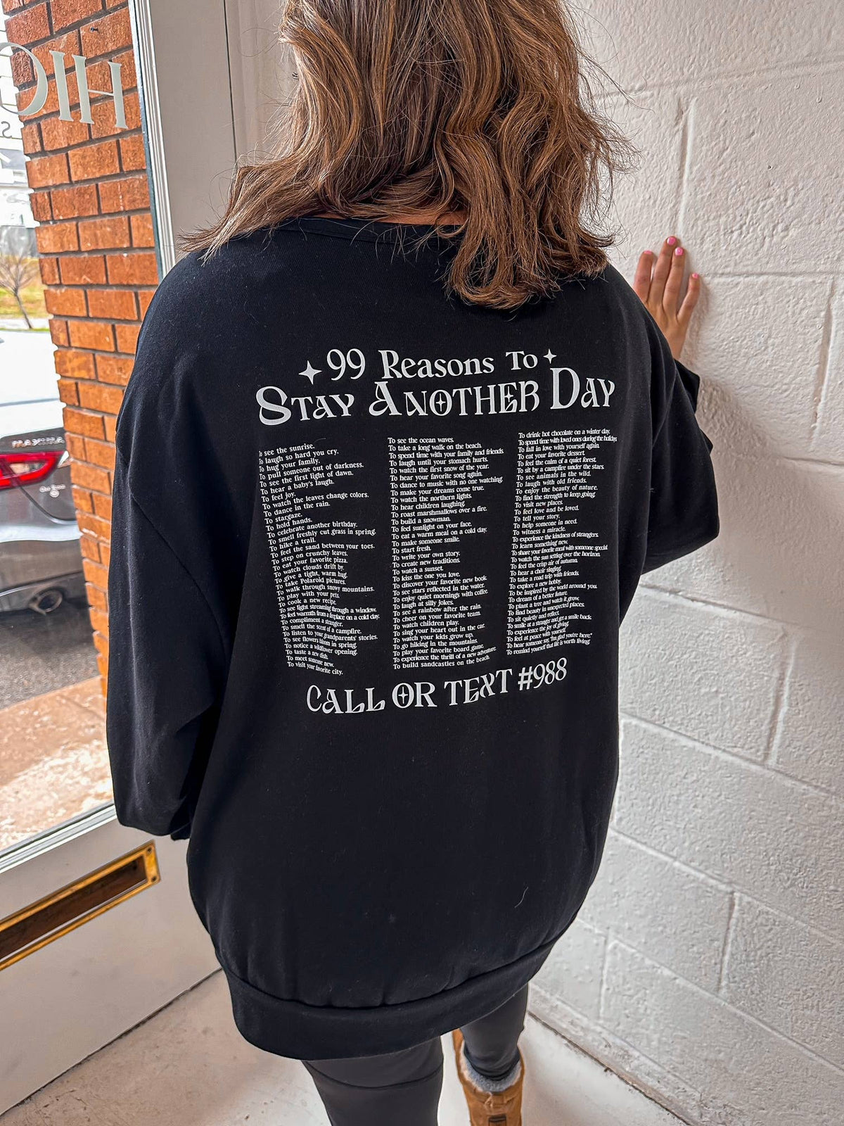 99 Reasons to Live Sweatshirt - UnLaced Boutique