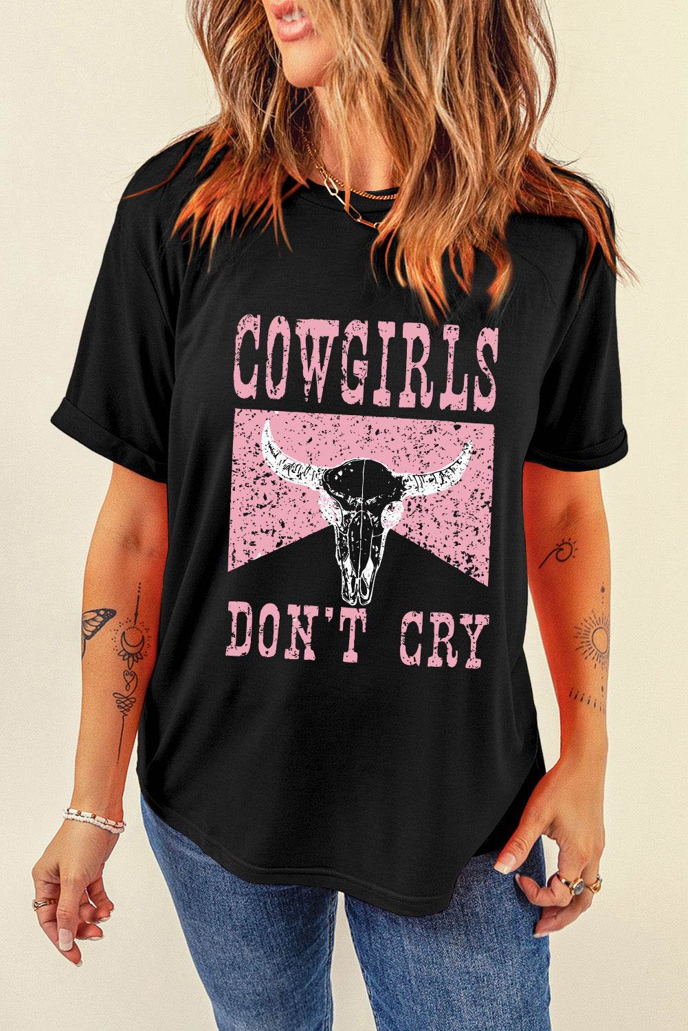Graphic Round Neck Short Sleeve T-Shirt - UnLaced Boutique