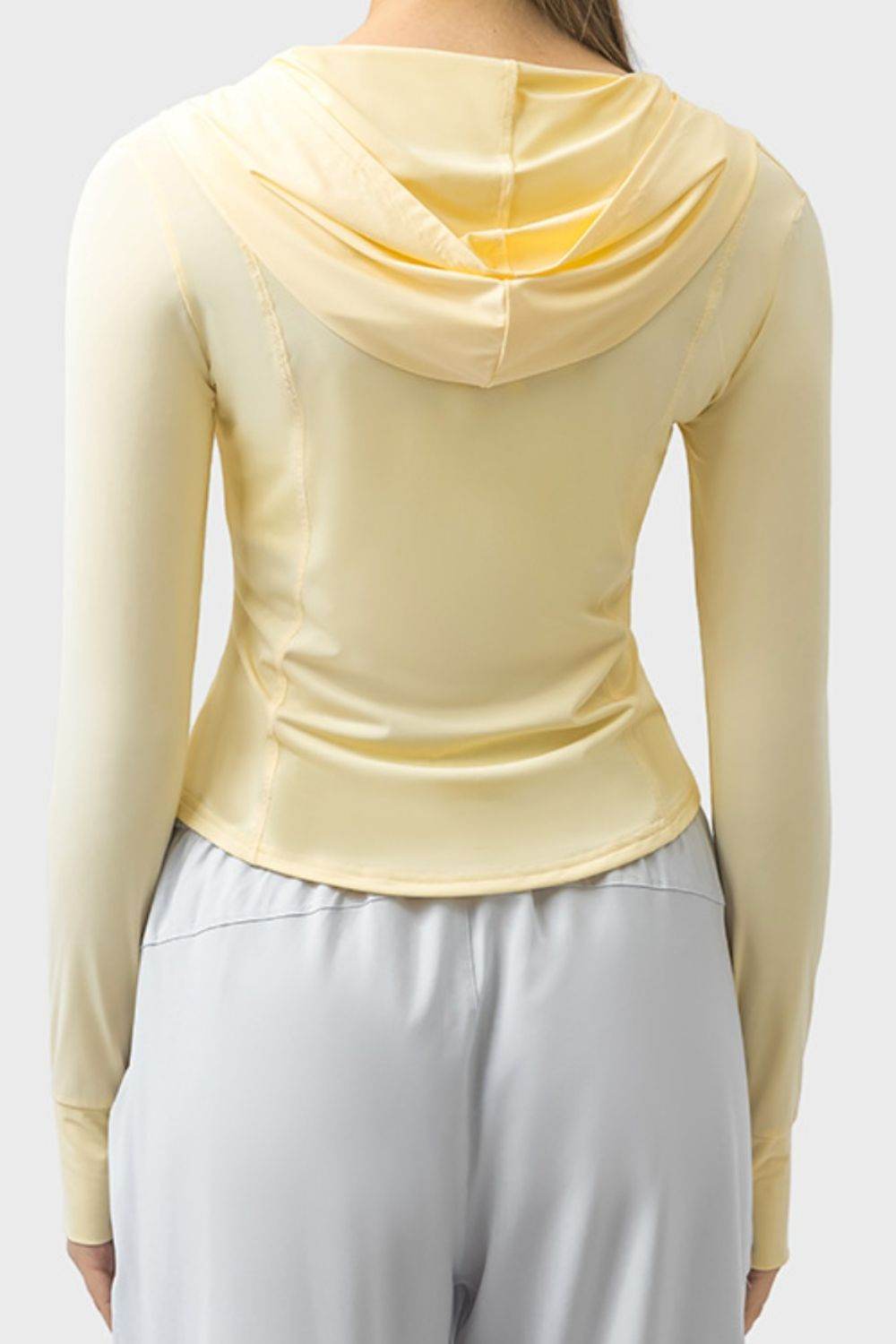 Millennia Pocketed Zip Up Hooded Long Sleeve Active Outerwear - UnLaced Boutique